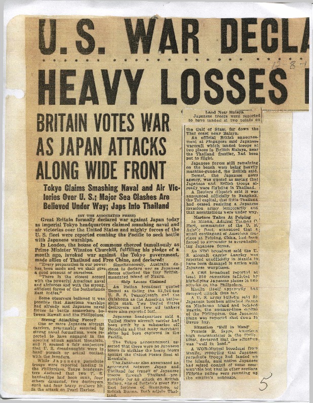 U.S. War Declared