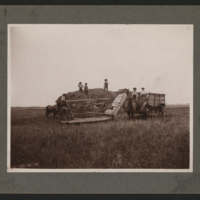 George Sutton III harvest crew with header