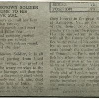 America's Unknown Soldier comes home to his native soil