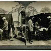 French field hospital - locating bullet with X-Ray machine