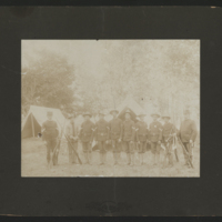 Military group with tents