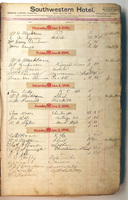 Southwestern Hotel Register