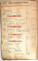 Southwestern Hotel Register
